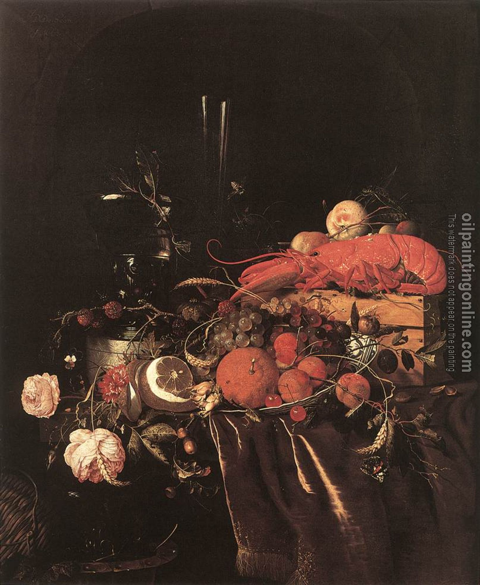 Heem, Jan Davidsz de - Still-Life with Fruit, Flowers, Glasses and Lobster